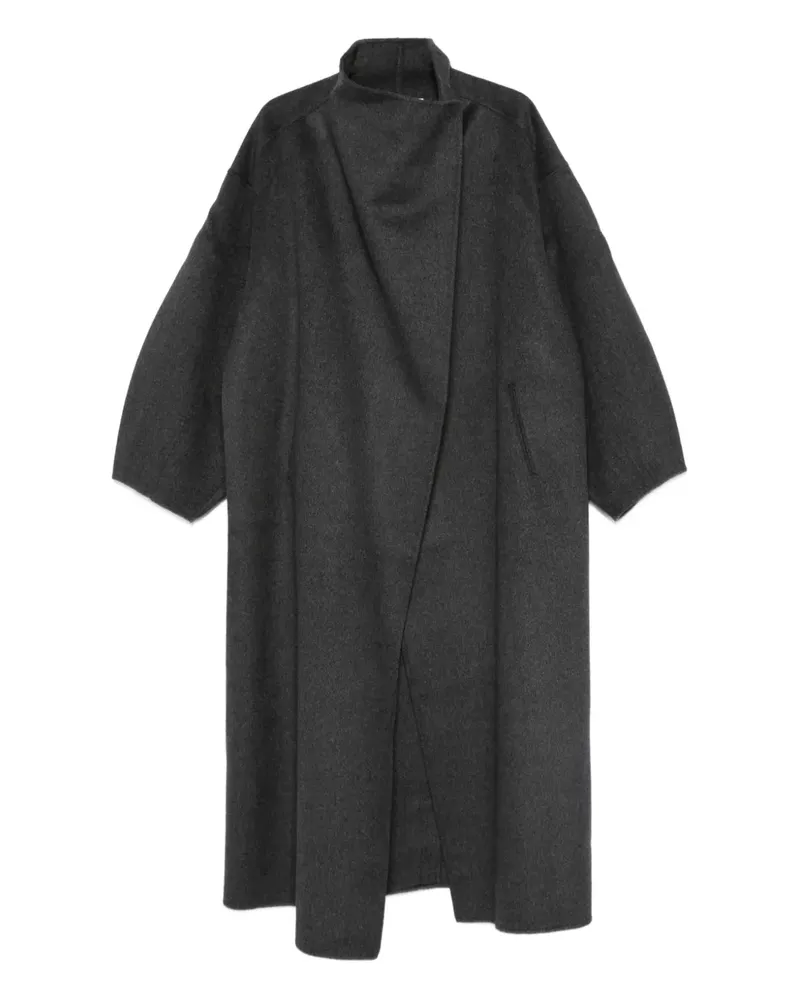 FRANKIE Shop Wickelmantel ohne Kragen - Grau Grau