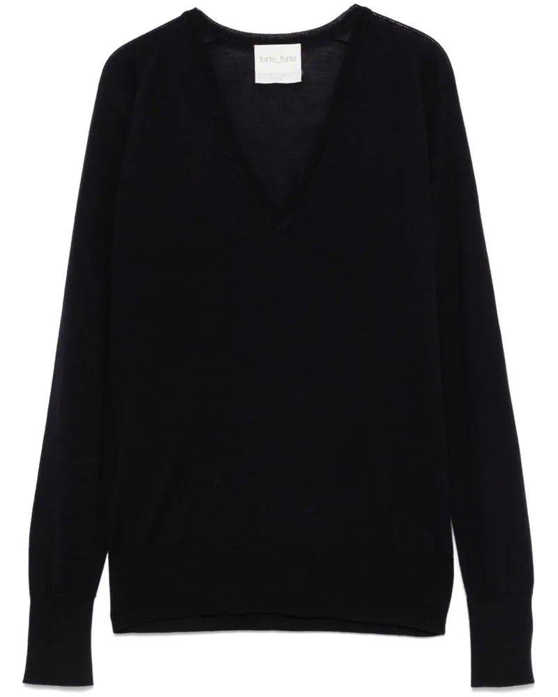 forte_forte Pullover aus Schurwolle - Blau Blau