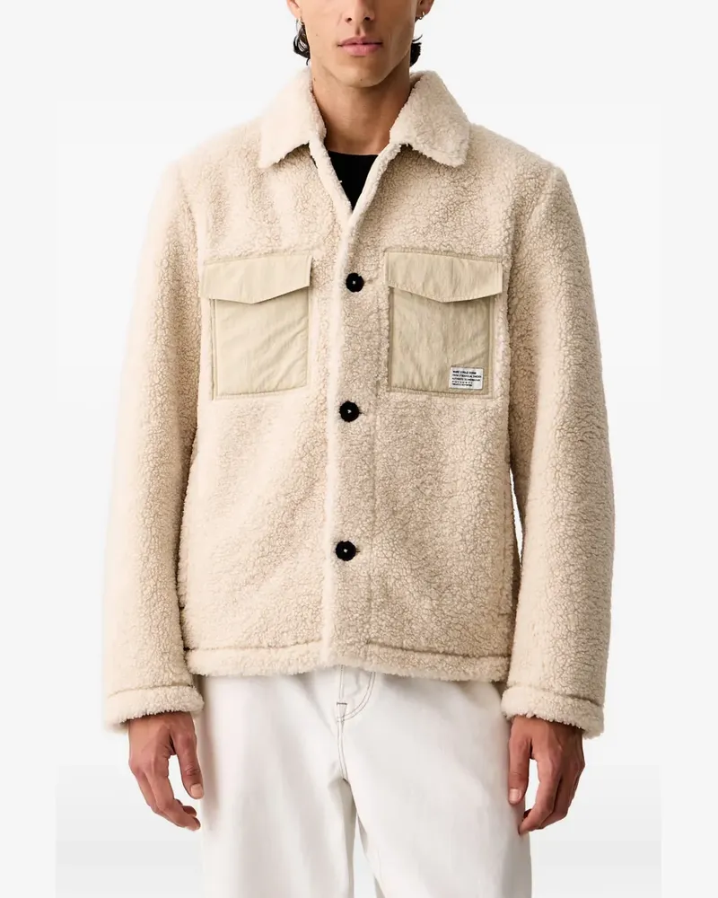 Marc O'Polo patch-pocket fleece jacket - Weiß Weiß