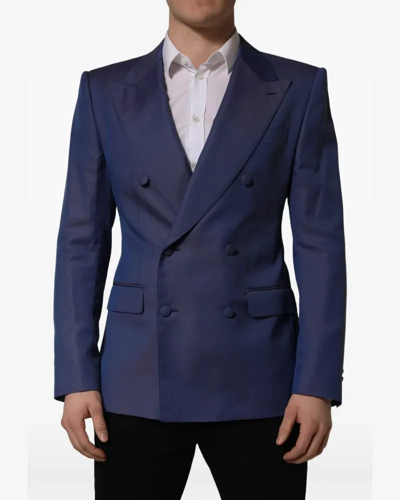 Dolce & Gabbana double-breasted wool blazer - Blau Blau