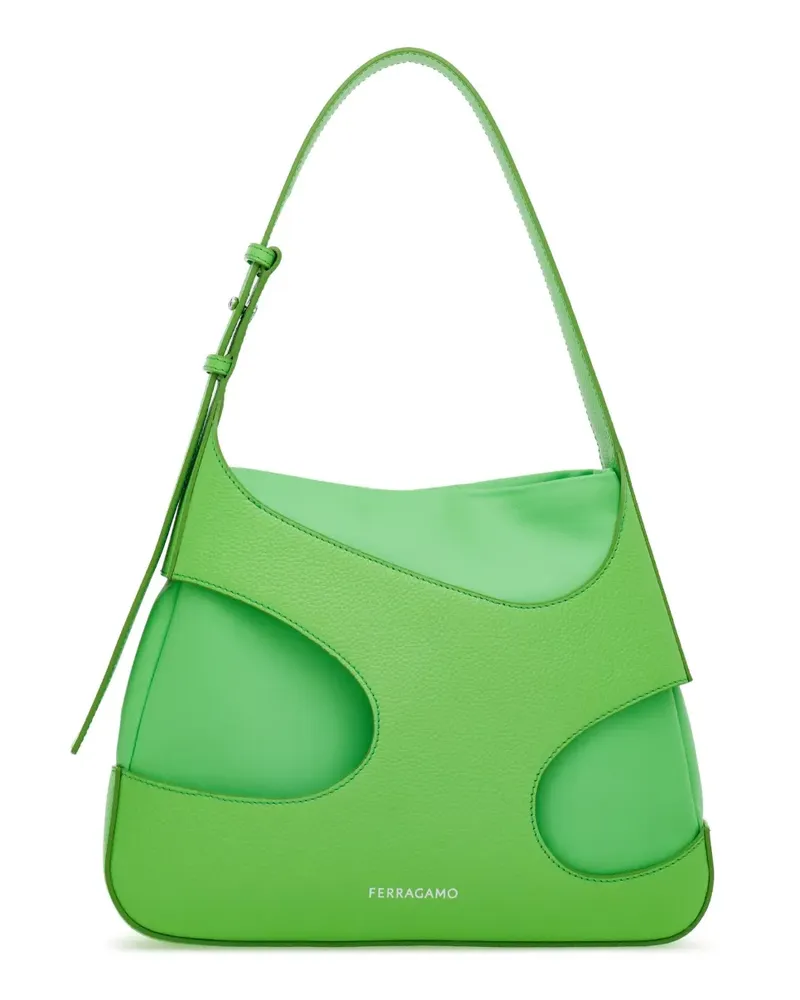 Ferragamo Schultertasche mit Cut-Outs - Grün Grün