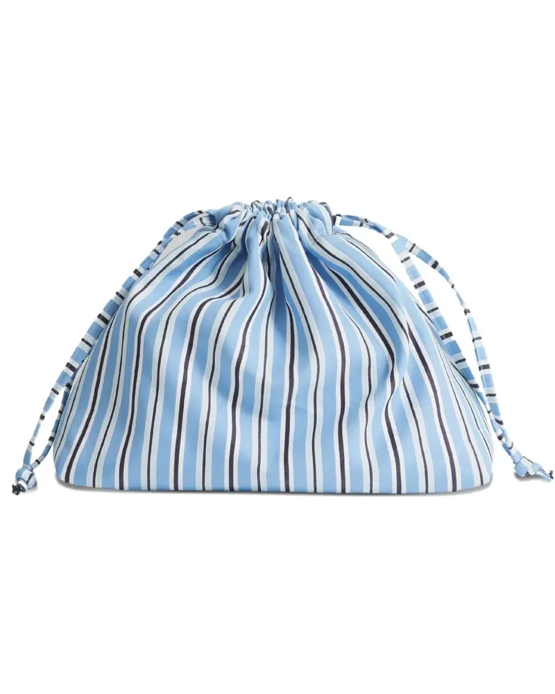 FRANKIE Shop Morgan striped-drawstring pouch - Blau Blau