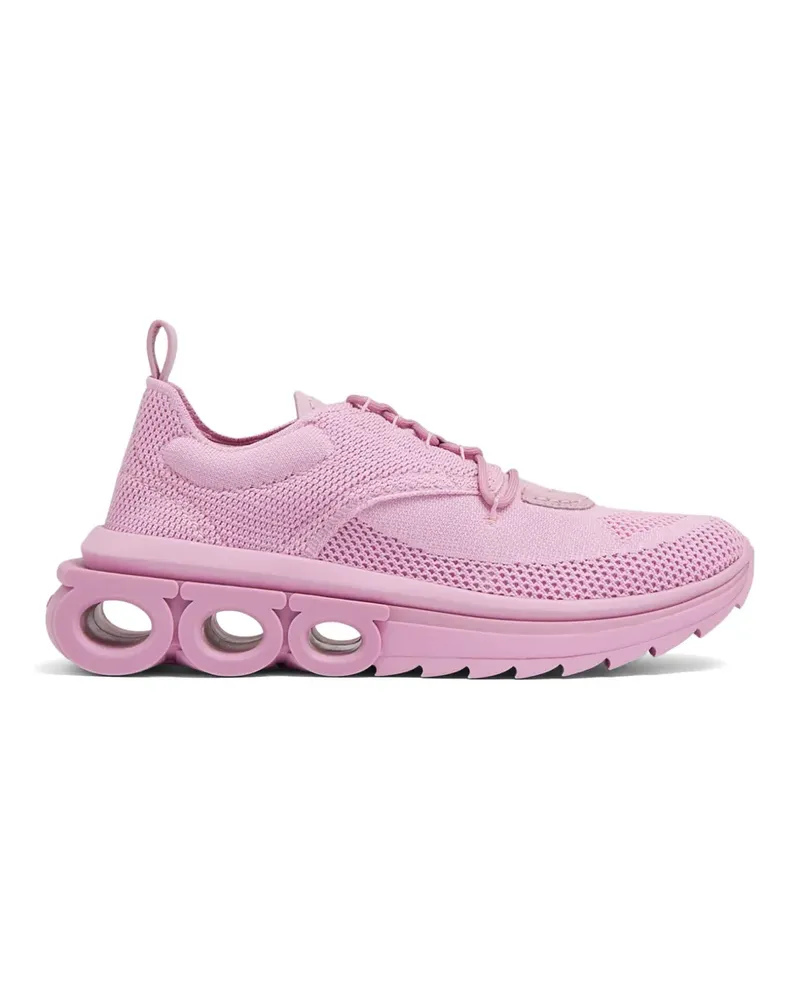Ferragamo Gancini-sole knit sneakers - Rosa Rosa