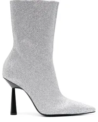 Gia Borghini Rosie 7 Stiefeletten 100mm Silber