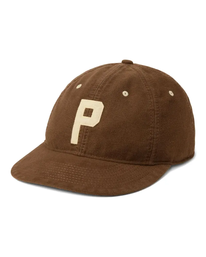 Ralph Lauren Baseballkappe mit P-Stickerei - Braun Braun