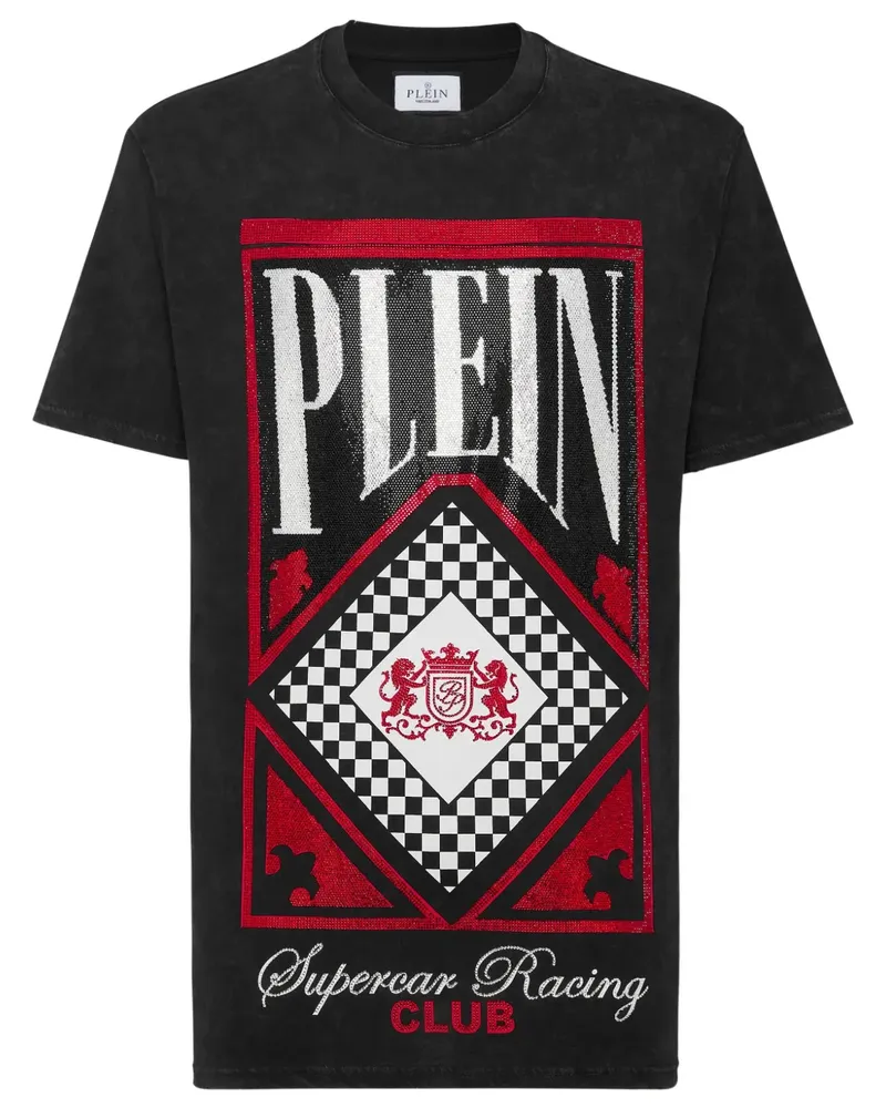 Philipp Plein Stones Racing Club T-Shirt - Schwarz Schwarz