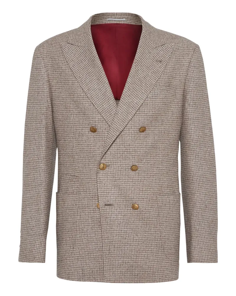 Brunello Cucinelli Flannel Sakko - Braun Braun