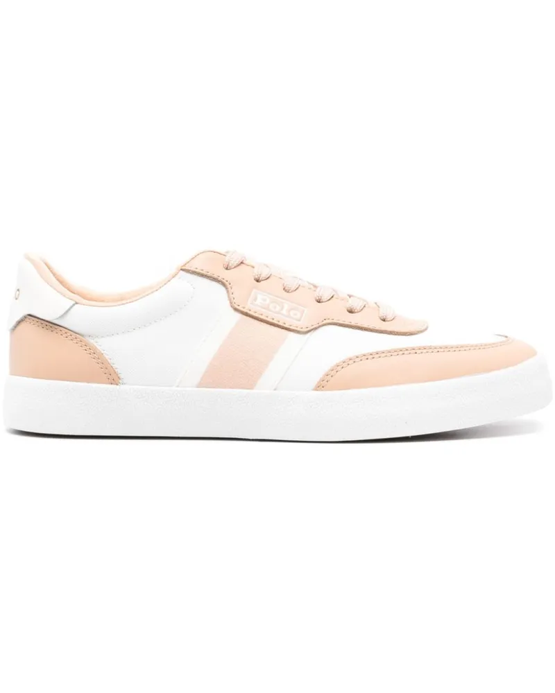 Ralph Lauren Court Sneakers mit Logo-Prägung - Nude Nude