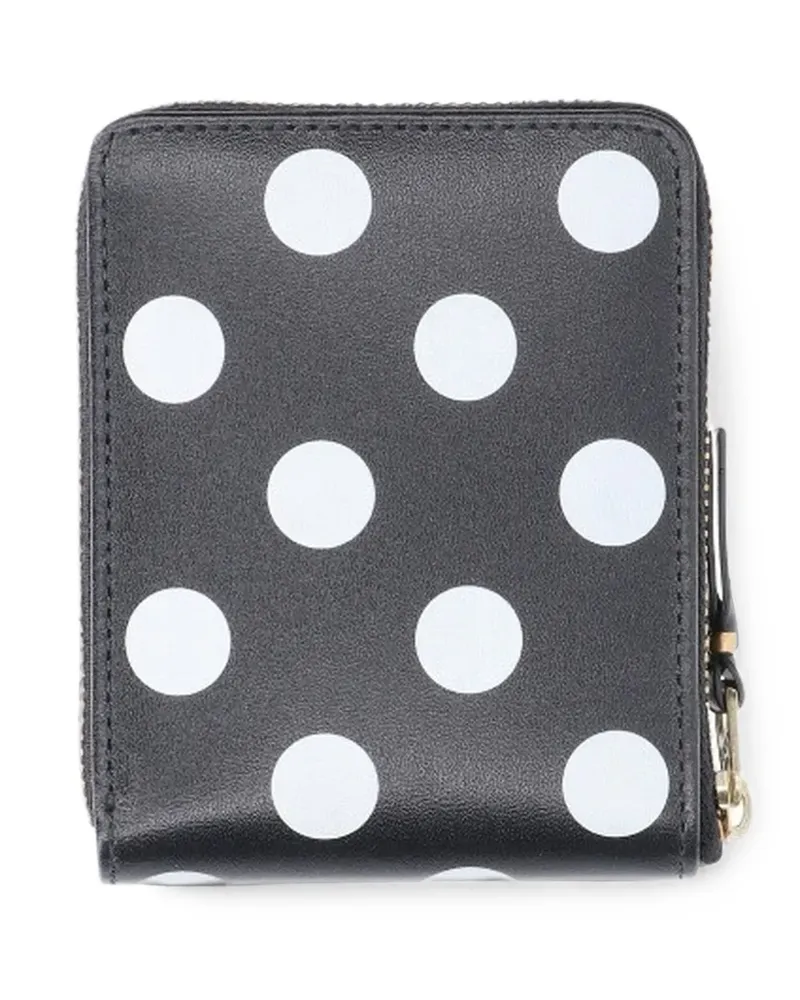 Comme des Garçons Portemonnaie mit Polka Dots - Schwarz Schwarz