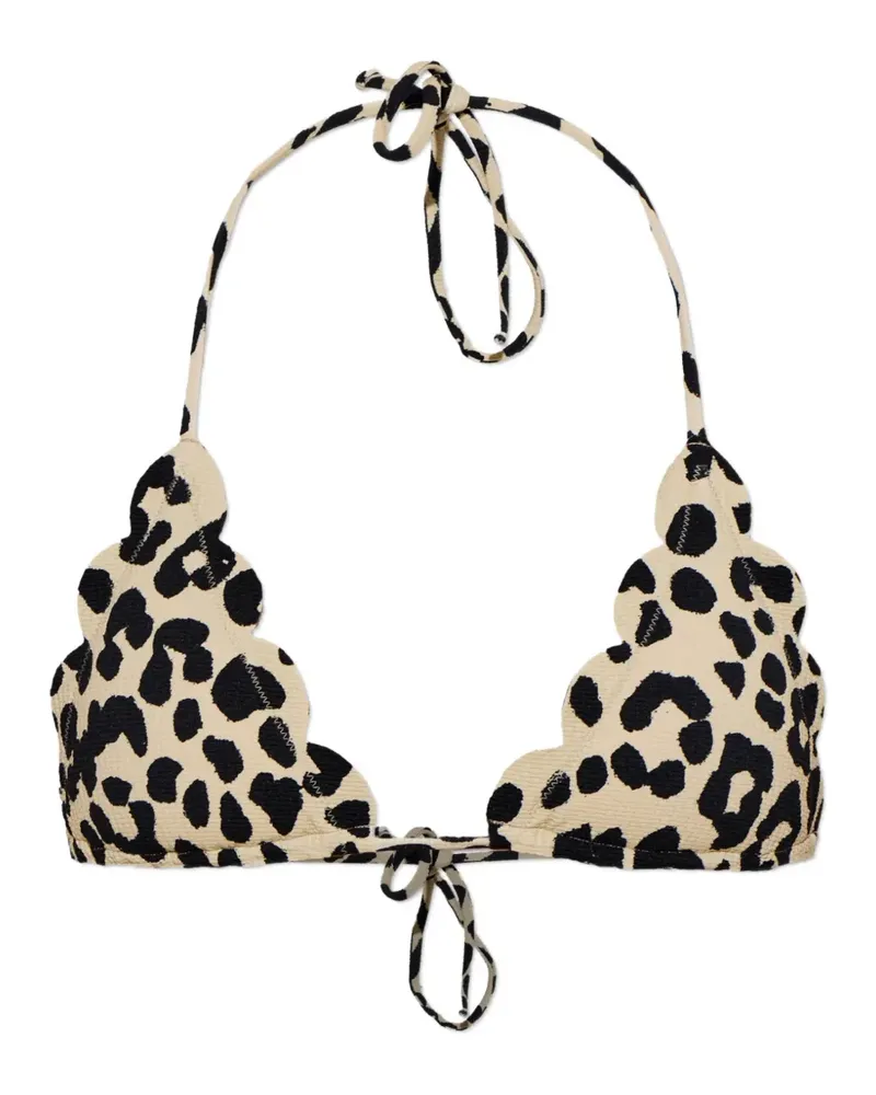 Marysia Broadway Bikinioberteil mit Leopardenprint - Nude Nude
