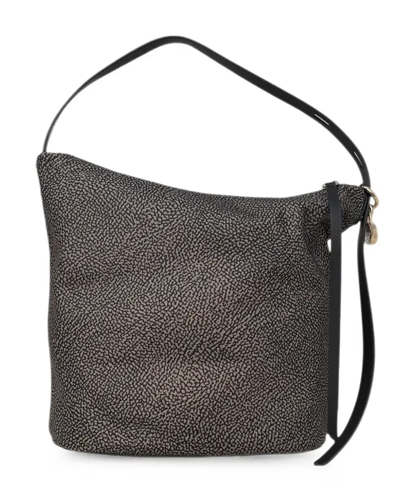 Borbonese medium Prive O.P. print bag - Grau Grau