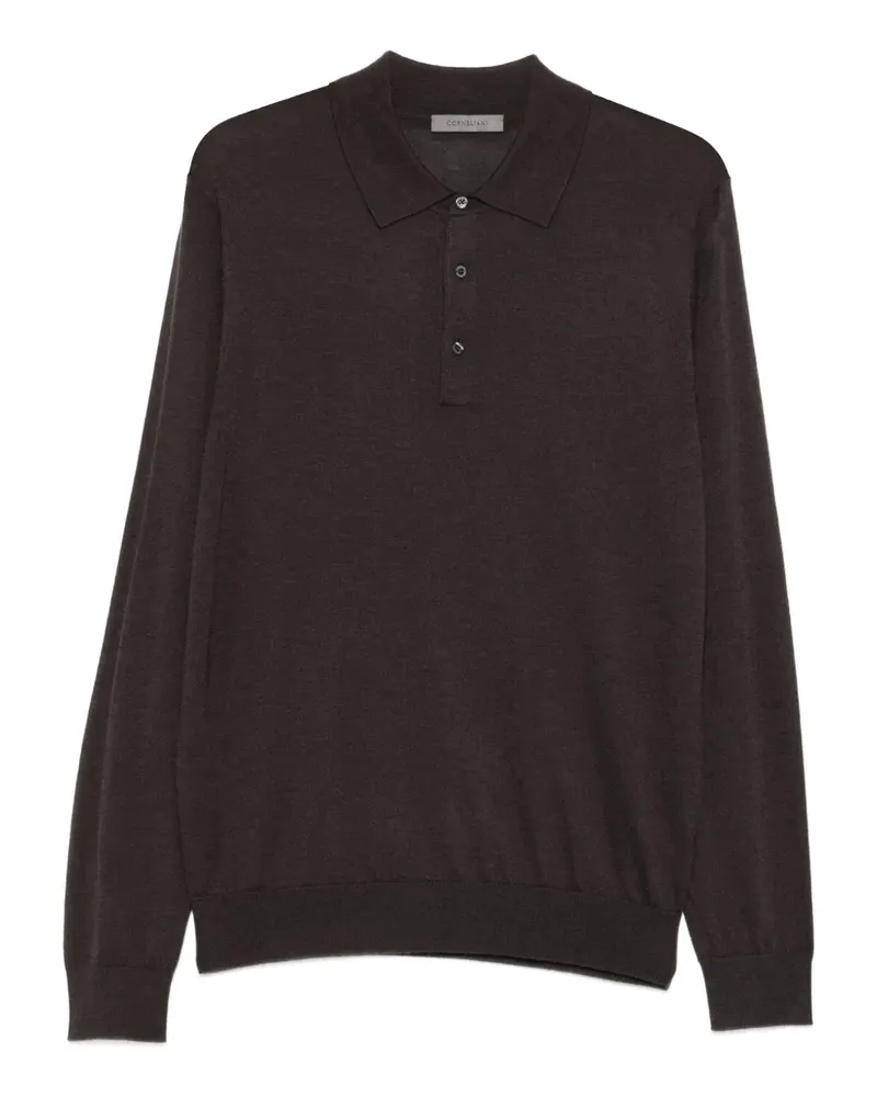 Corneliani Pullover mit Poloshirtkragen - Braun Braun