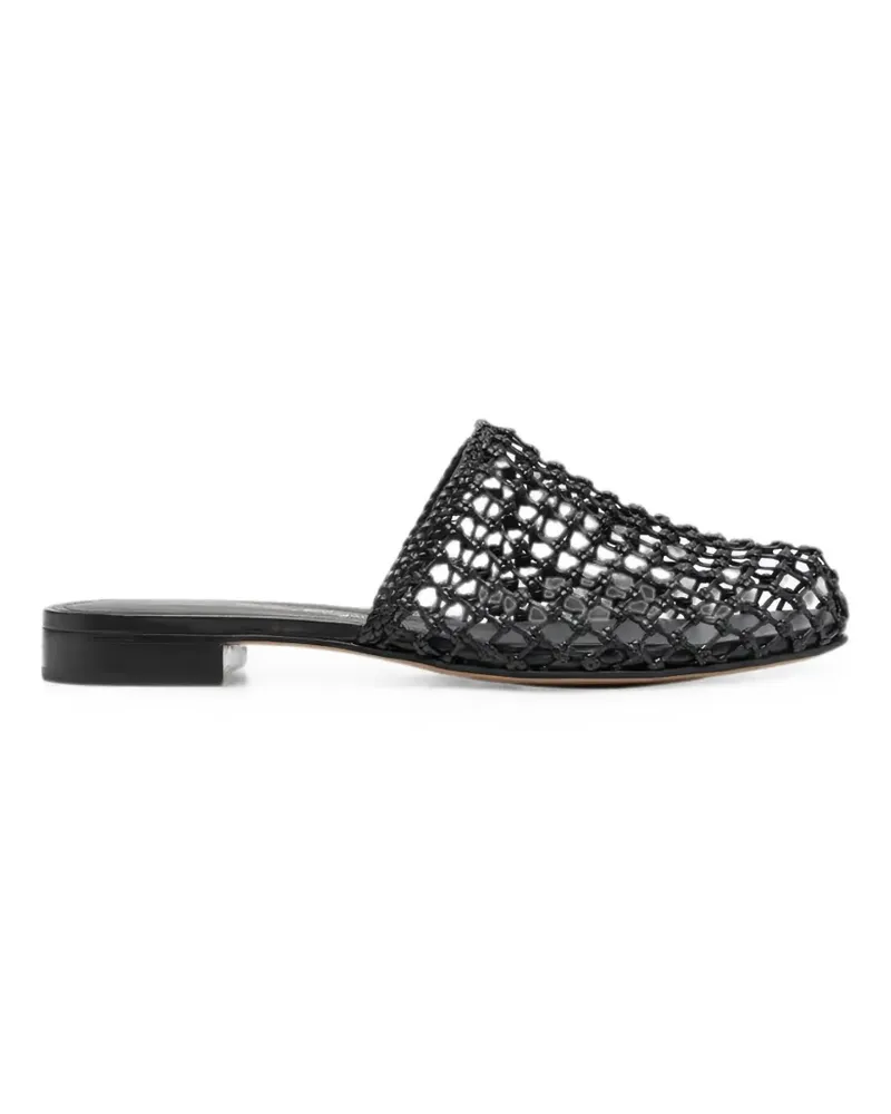Ferragamo Gewebte Mules - Schwarz Schwarz