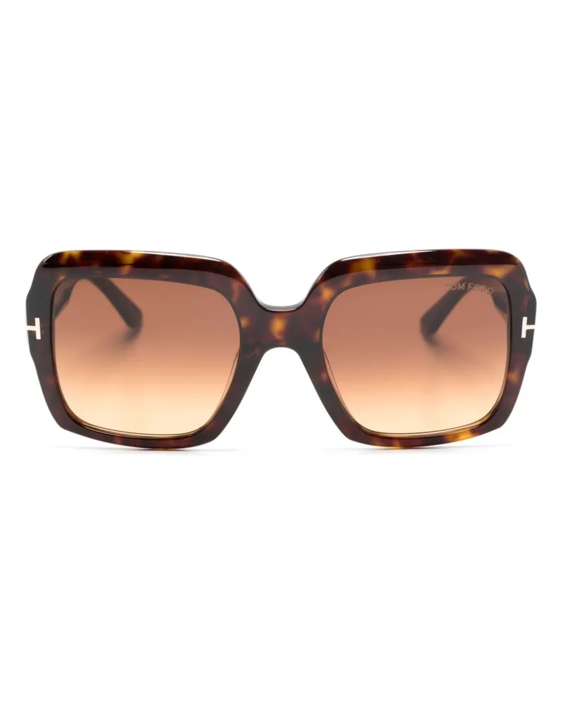 Tom Ford Woodbury Sonnenbrille mit eckigem Gestell - Braun Braun