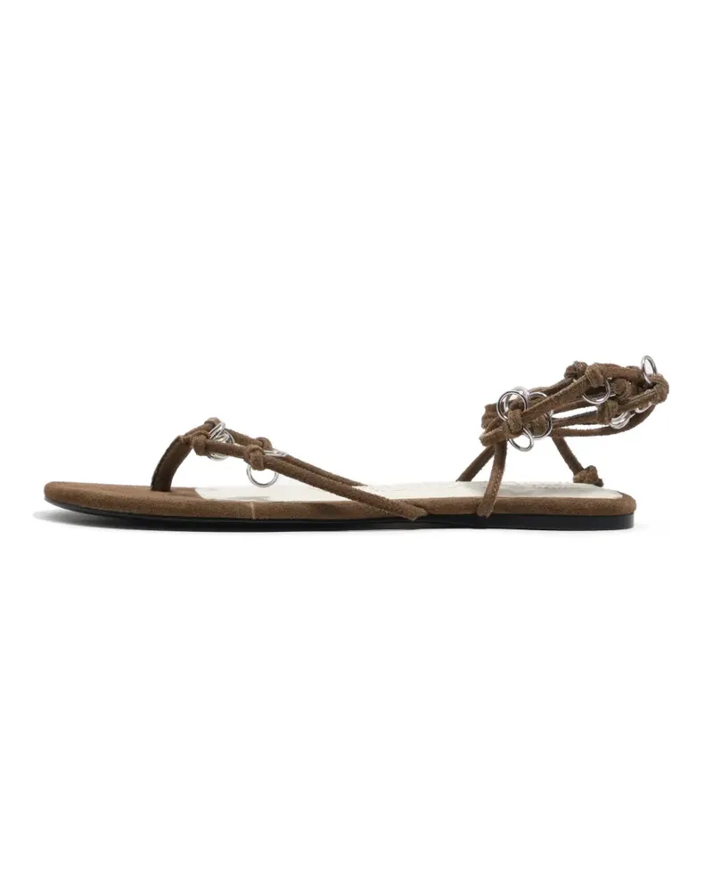 BIMBA Y LOLA Flache Sandalen mit Ring - Grün Grün
