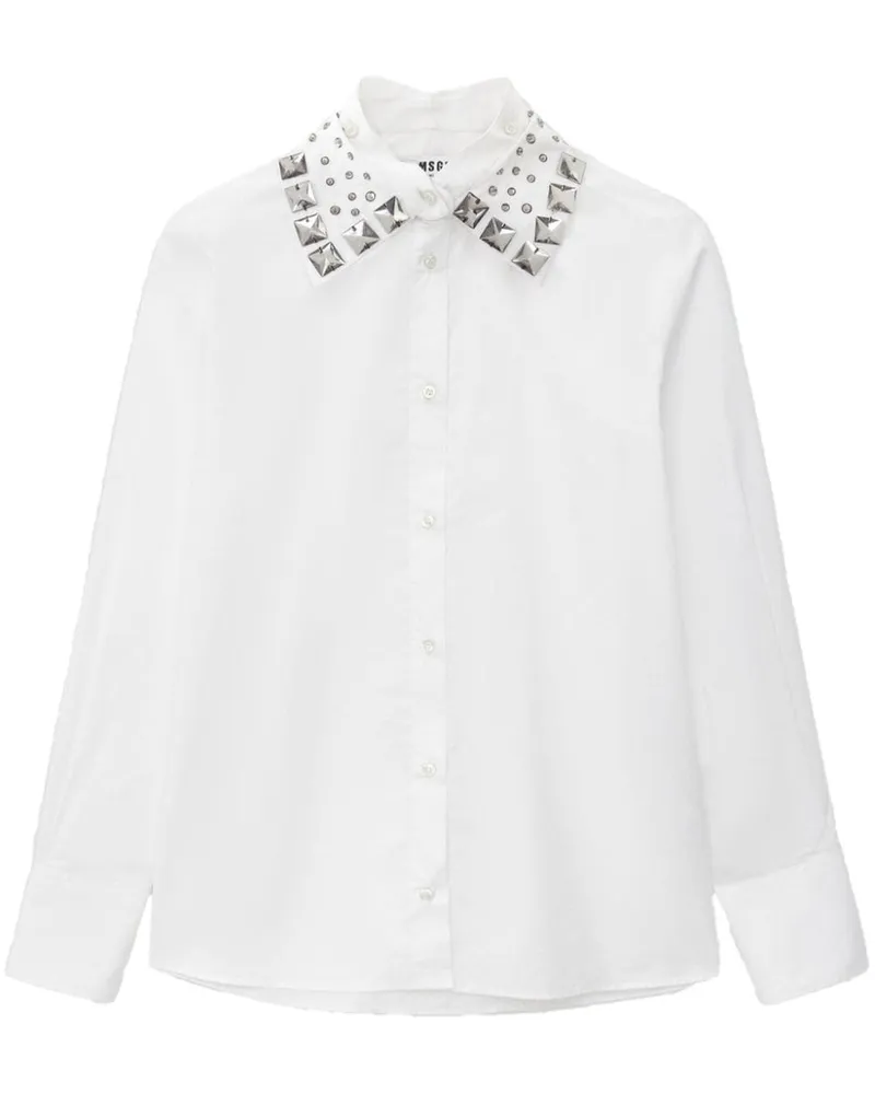 MSGM Hemd mit Nietenkragen - Weiß Weiß
