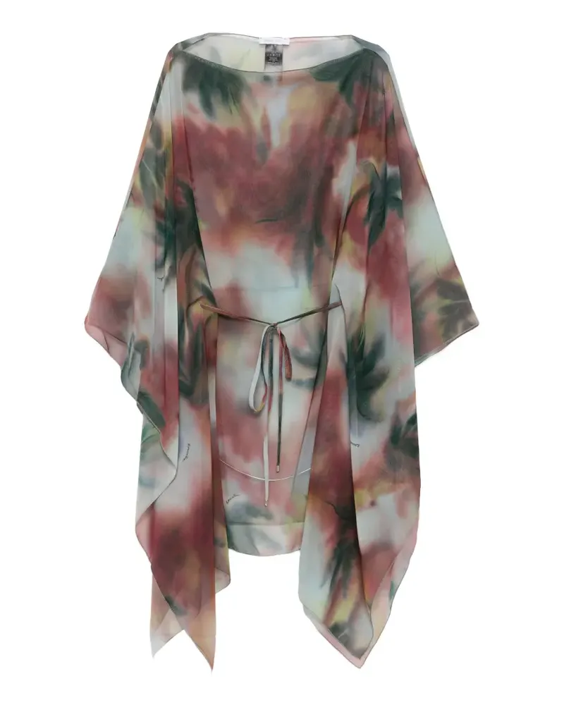 Patrizia Pepe abstract-print silk scarf - Violett Violett