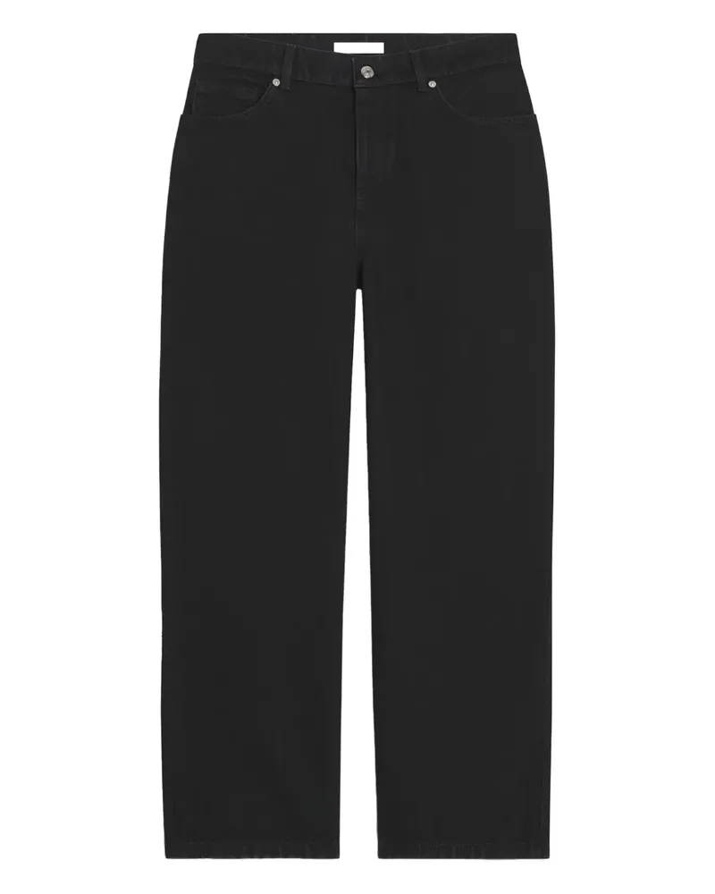 Kitsuné belt-loops denim trousers - Schwarz Schwarz