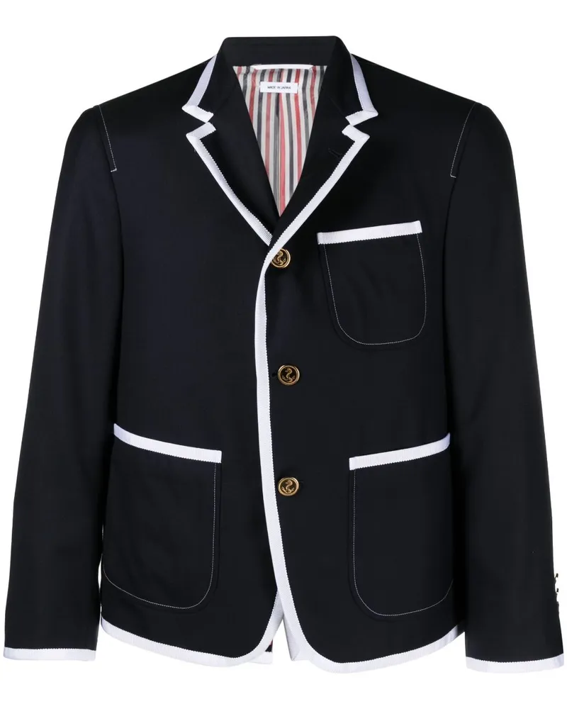 Thom Browne Sakko mit Kontrastdetails - Blau Blau