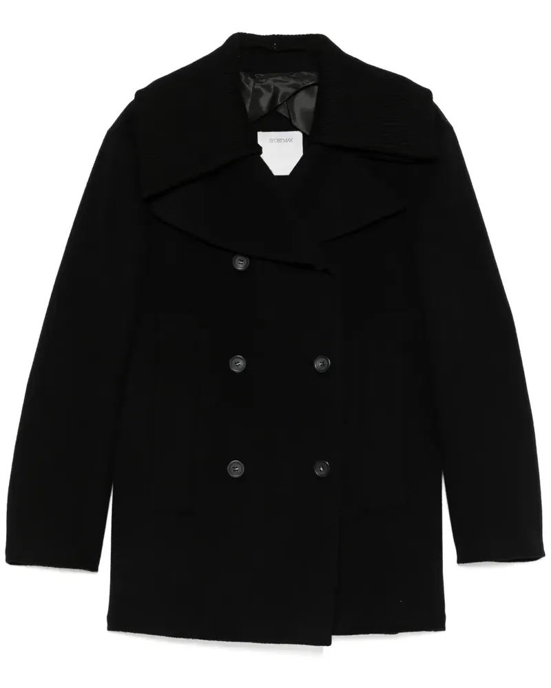 SPORTMAX Boario Mantel - Schwarz Schwarz
