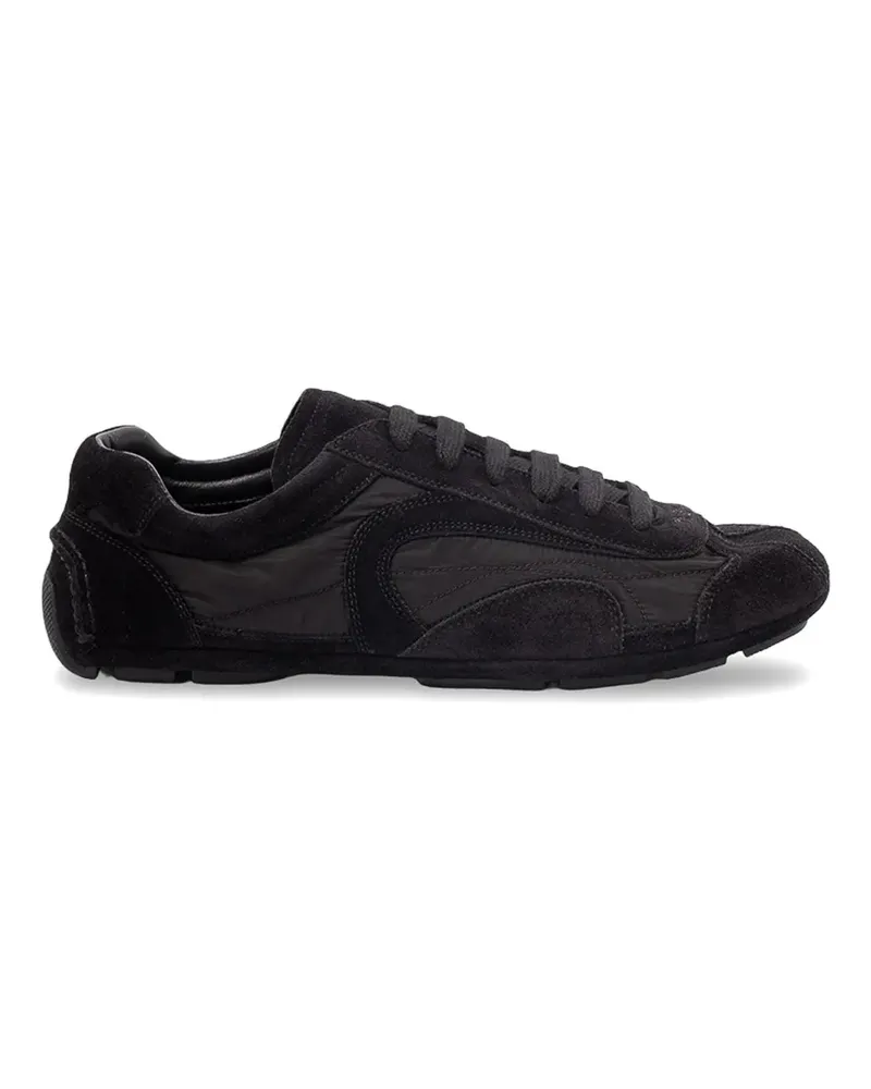 Prada panelled lace-up sneakers - Schwarz Schwarz