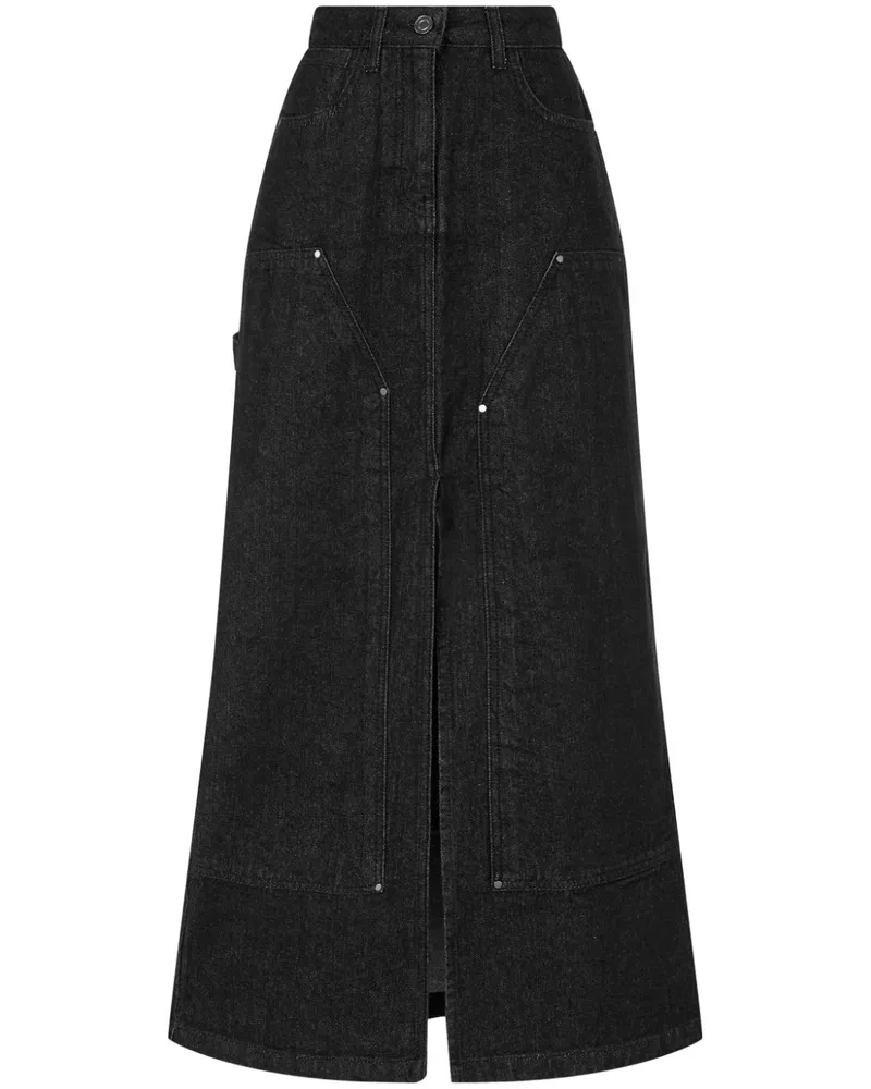 STUDIO TOMBOY Langer Jeansrock - Schwarz Schwarz