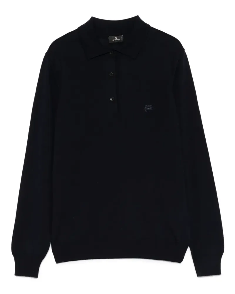 Etro Sweatshirt mit Poloshirtkragen - Blau Blau