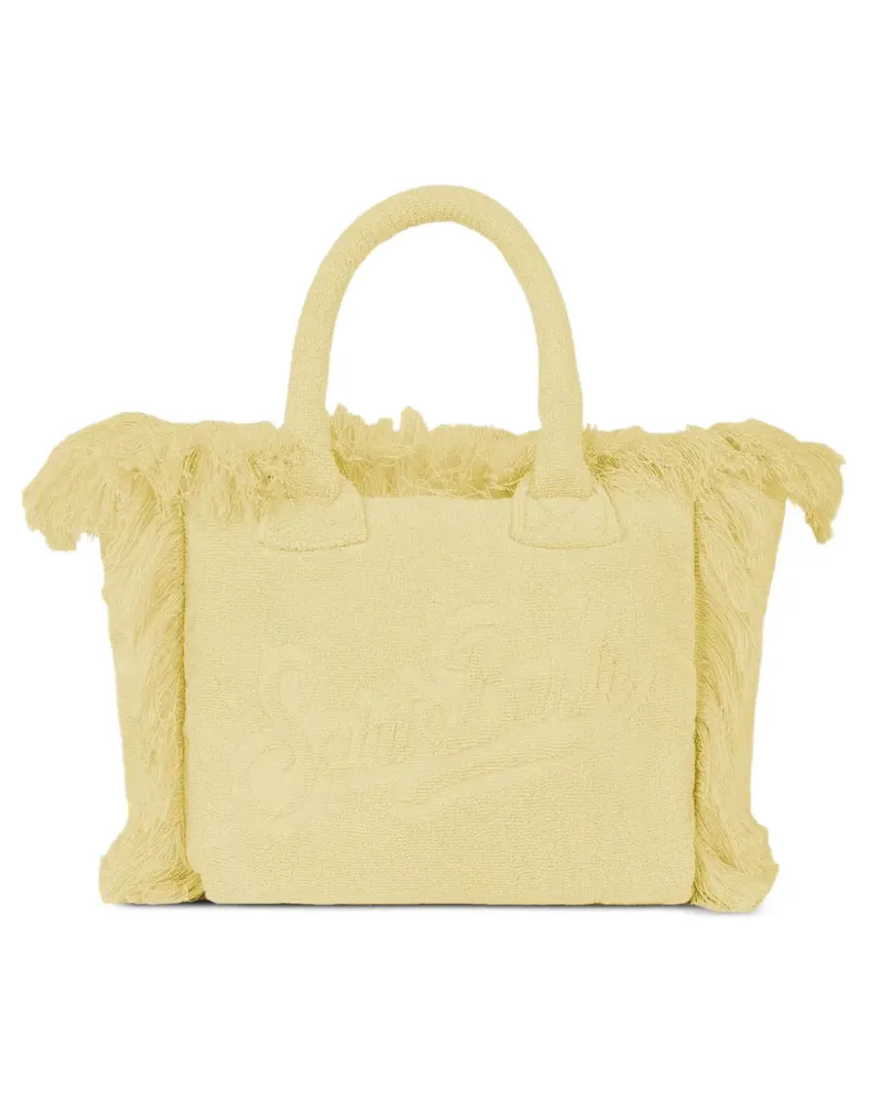MC2 Saint Barth fringed-edge embossed tote bag - Gelb Gelb
