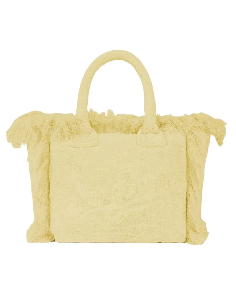 MC2 Saint Barth fringed-edge embossed tote bag - Gelb Gelb