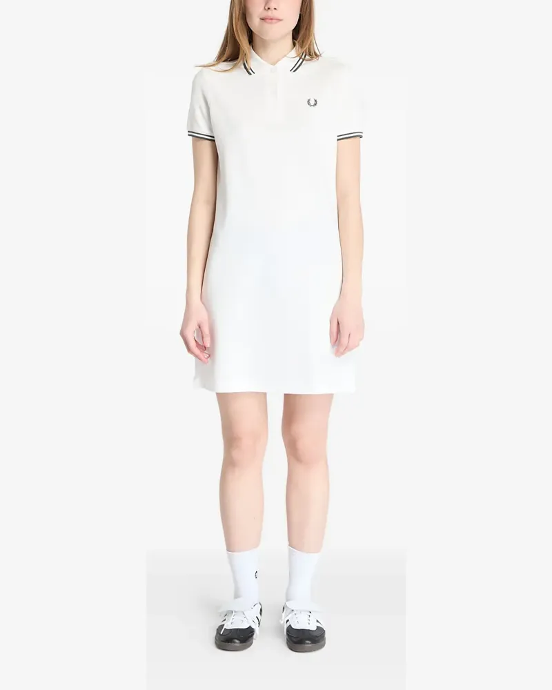 Fred Perry polo-collar mini dress - Weiß Weiß
