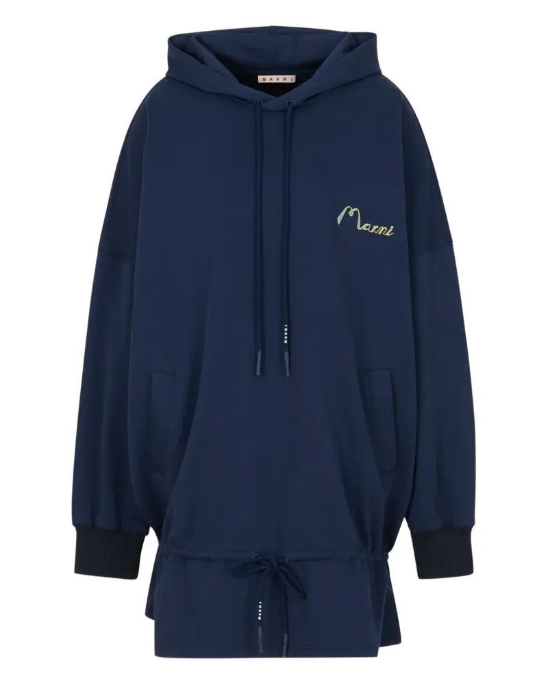 Marni Minikleid mit Kordelzug - Blau Blau