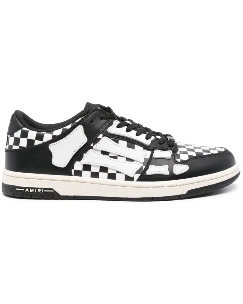 Amiri Skel Top Sneakers mit Karomuster Schwarz