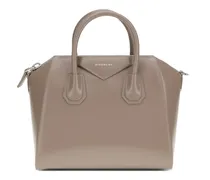 Kleine Antigona Schultertasche mit Logo - Nude