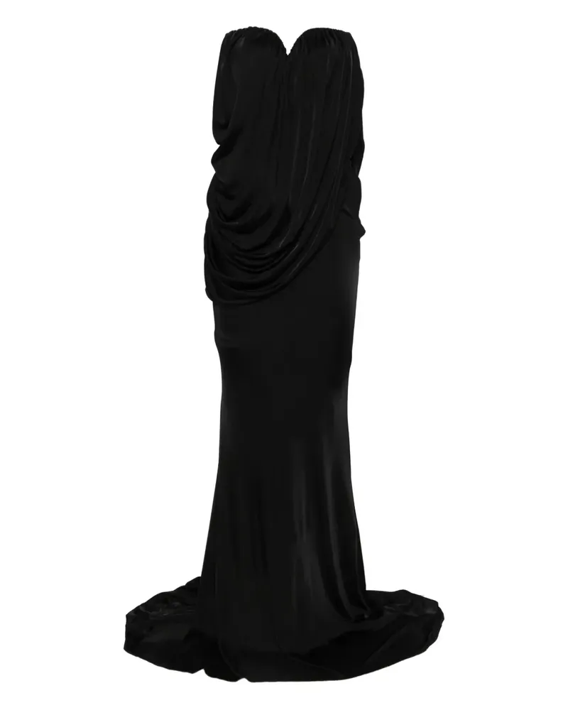 Giuseppe di Morabito Schulterfreies Abendkleid mit drapiertem Ausschnitt - Schwarz Schwarz
