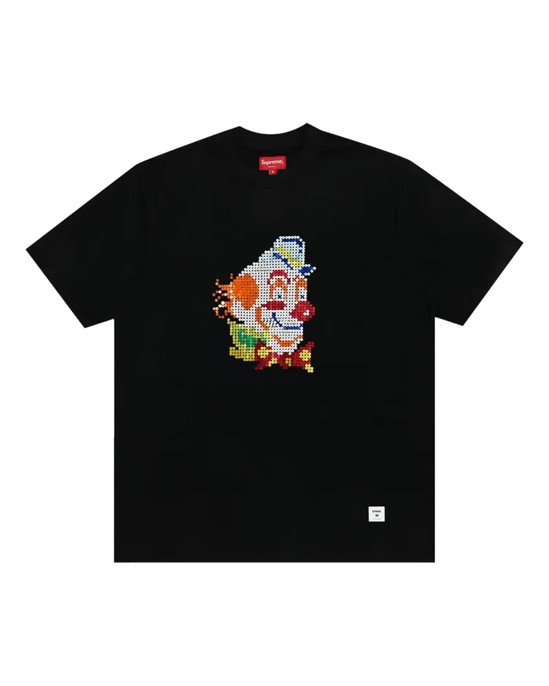 Supreme Being Clown T-Shirt mit Pailletten - Schwarz Schwarz