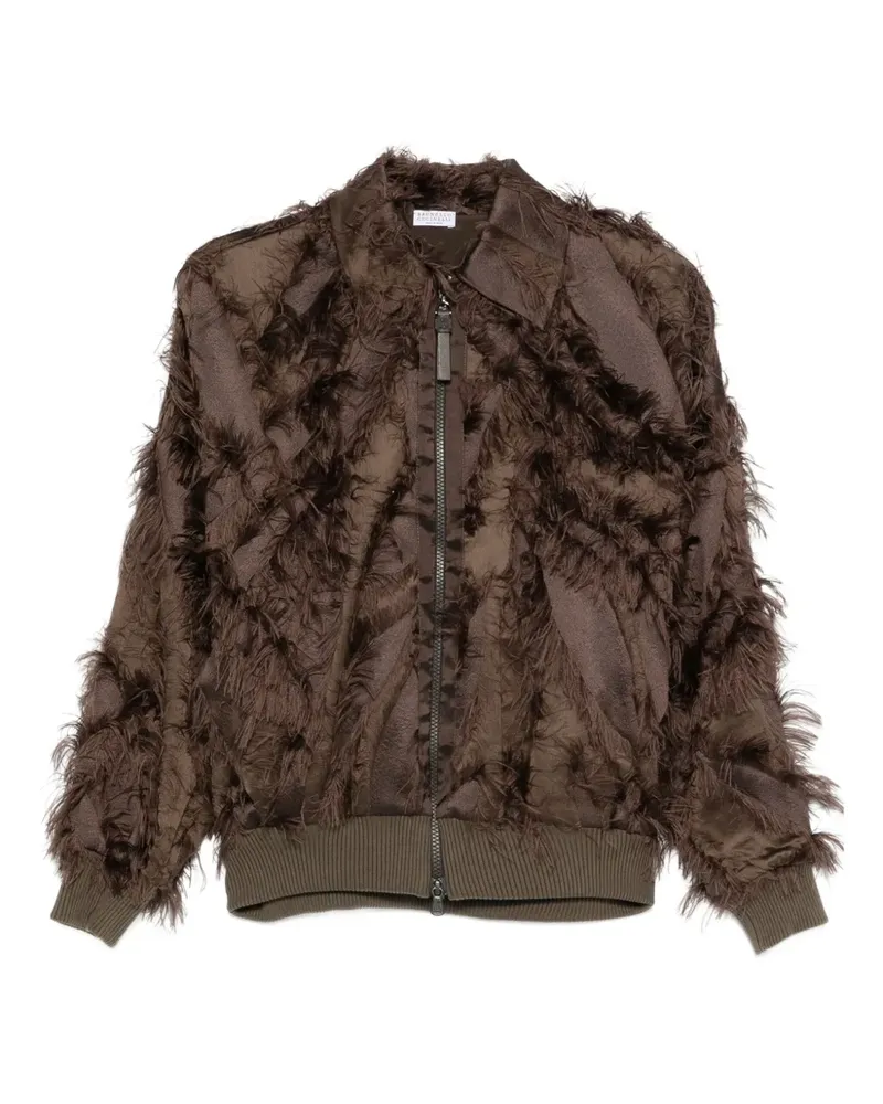 Brunello Cucinelli Jacke mit Reißverschluss - Braun Braun