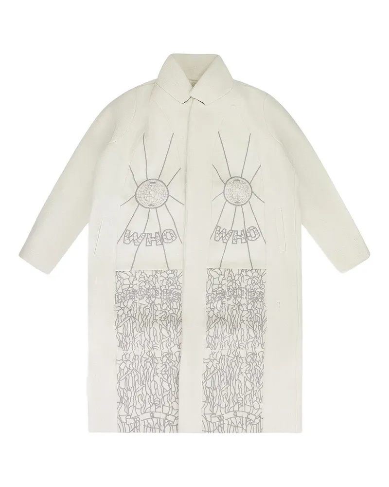 WHO DECIDES WAR graphic coat - Weiß Weiß