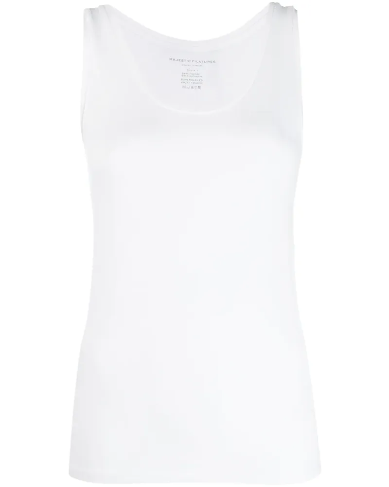 Majestic Klassisches Top - Weiß Weiß