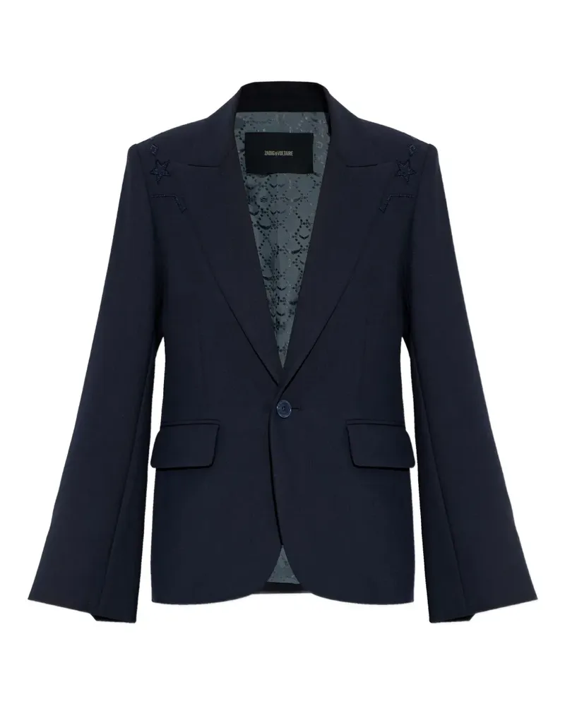 Zadig & Voltaire rhinestones-embellished blazer - Blau Blau