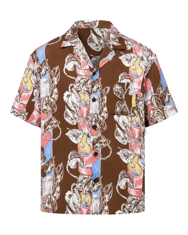 Paul & Joe Hilton floral-print short-sleeve shirt - Braun Braun