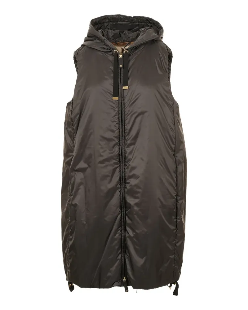Max Mara The Cube hooded sleeveless coat - Schwarz Schwarz