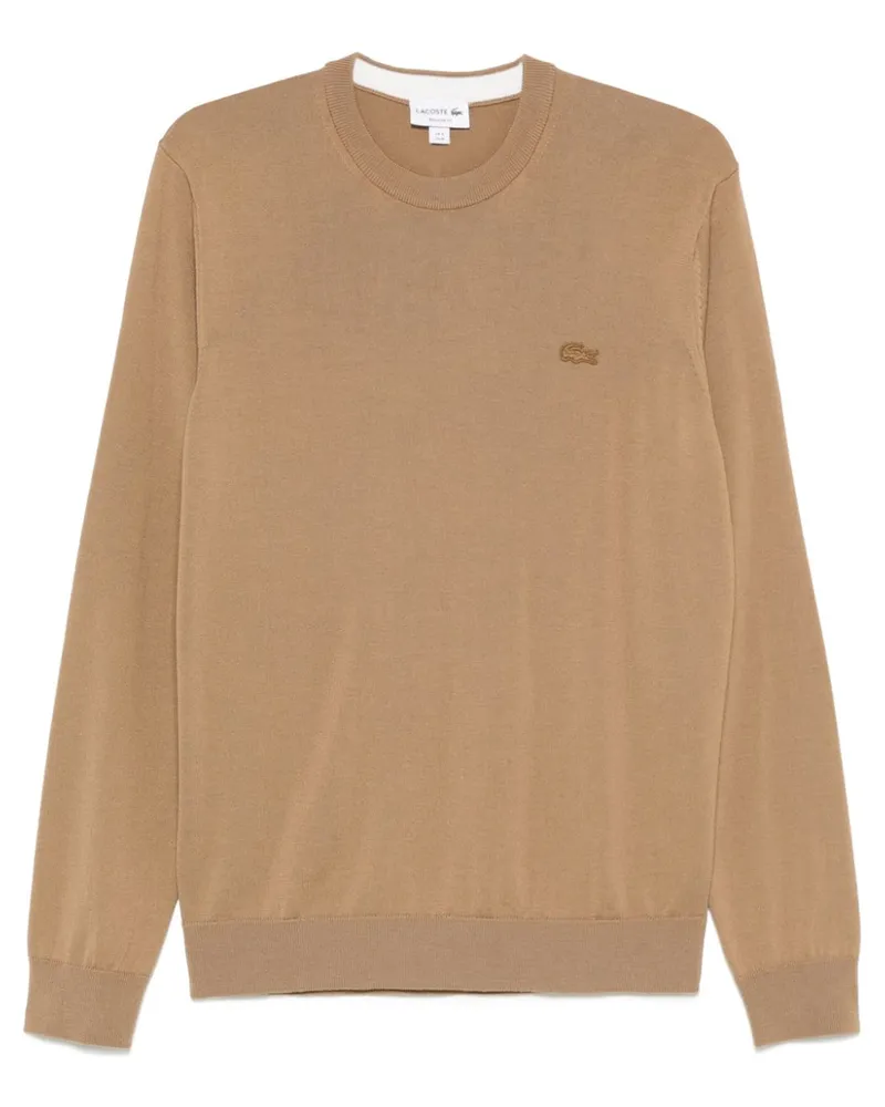 Lacoste Pullover mit Kroko-Patch - Braun Braun