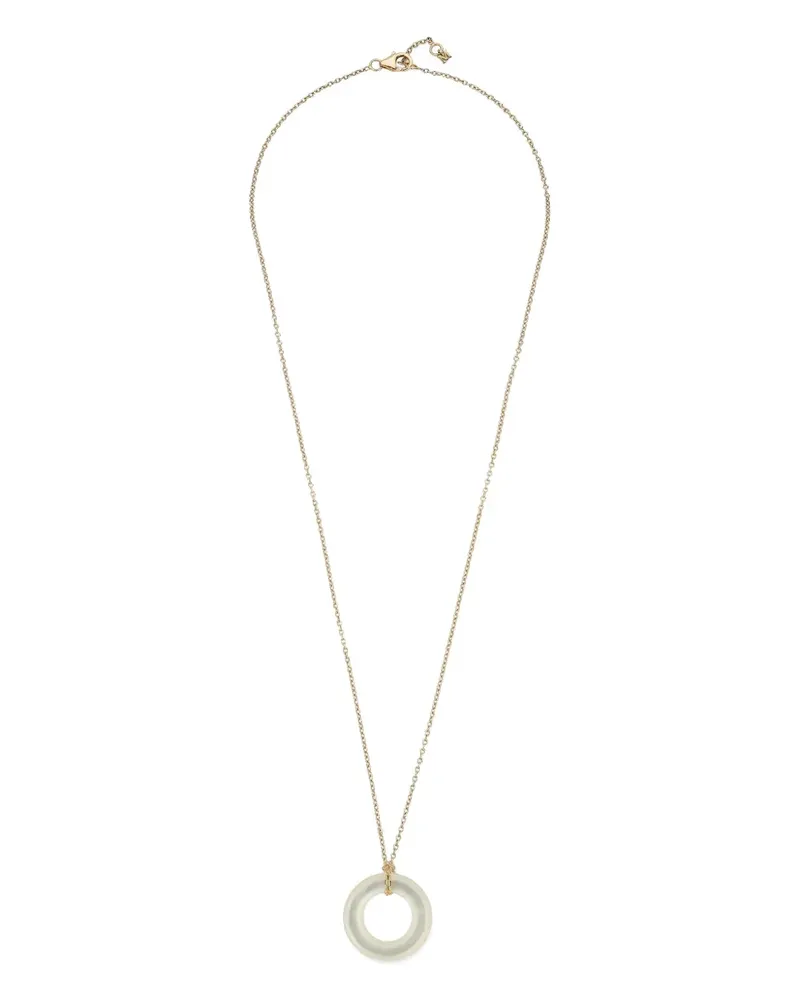 MATEO 14kt Donut Gelbgoldhalskette mit Perlmutt Gold