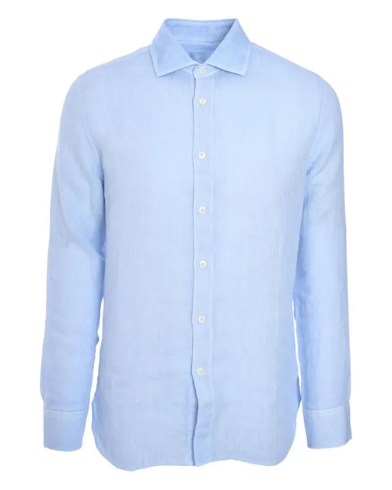 120% Lino Hemd aus Leinen - Blau Blau