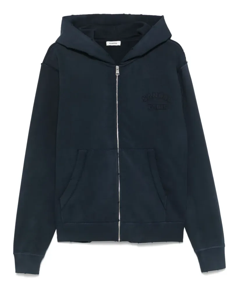 Sandro Hoodie mit Logo-Patch - Blau Blau