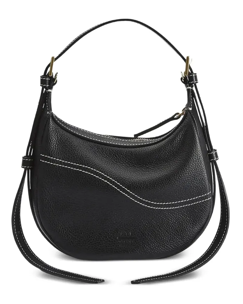 ATP Atelier Mini Silea Tote Bag mit Kontrastnaht - Schwarz Schwarz