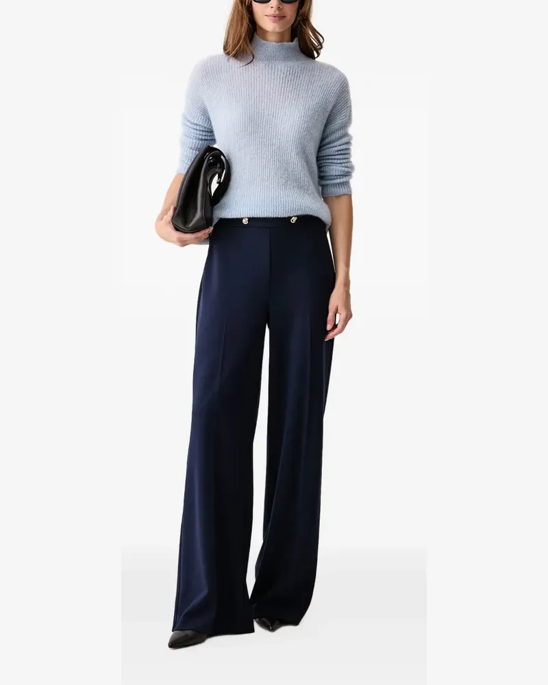 Joseph Ribkoff Wide-Leg-Hose mit Knotendetail - Blau Blau