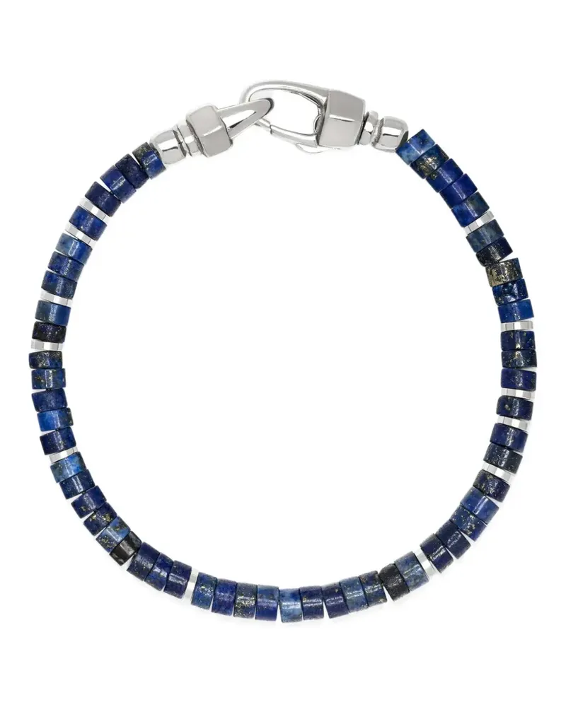Nialaya Armband mit Lapislazuli-Perlen - Silber Silber