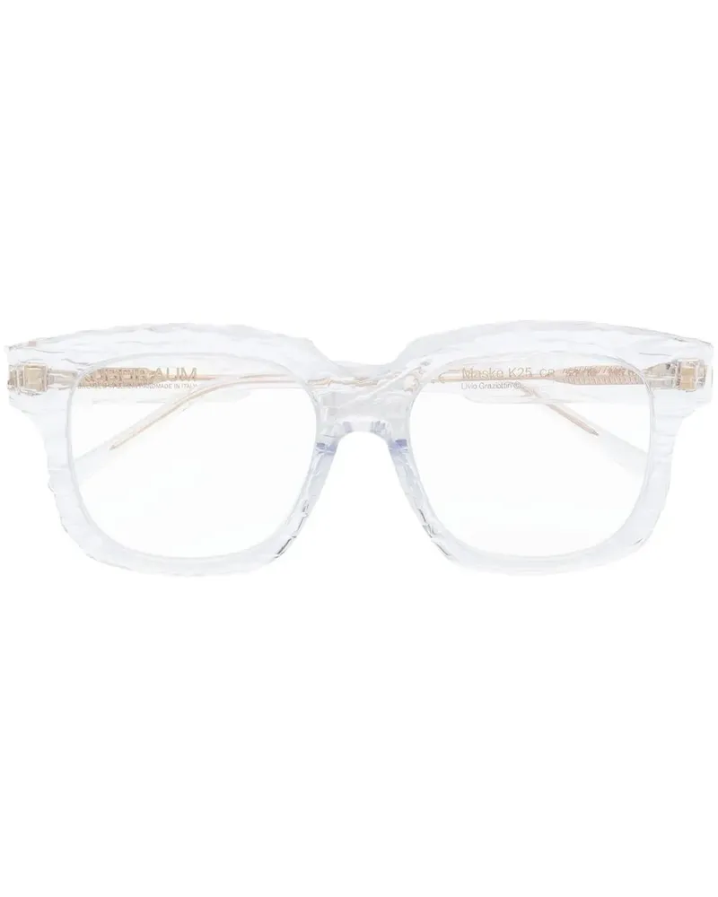 KUBORAUM Brille mit transparentem Gestell - Weiß Weiß