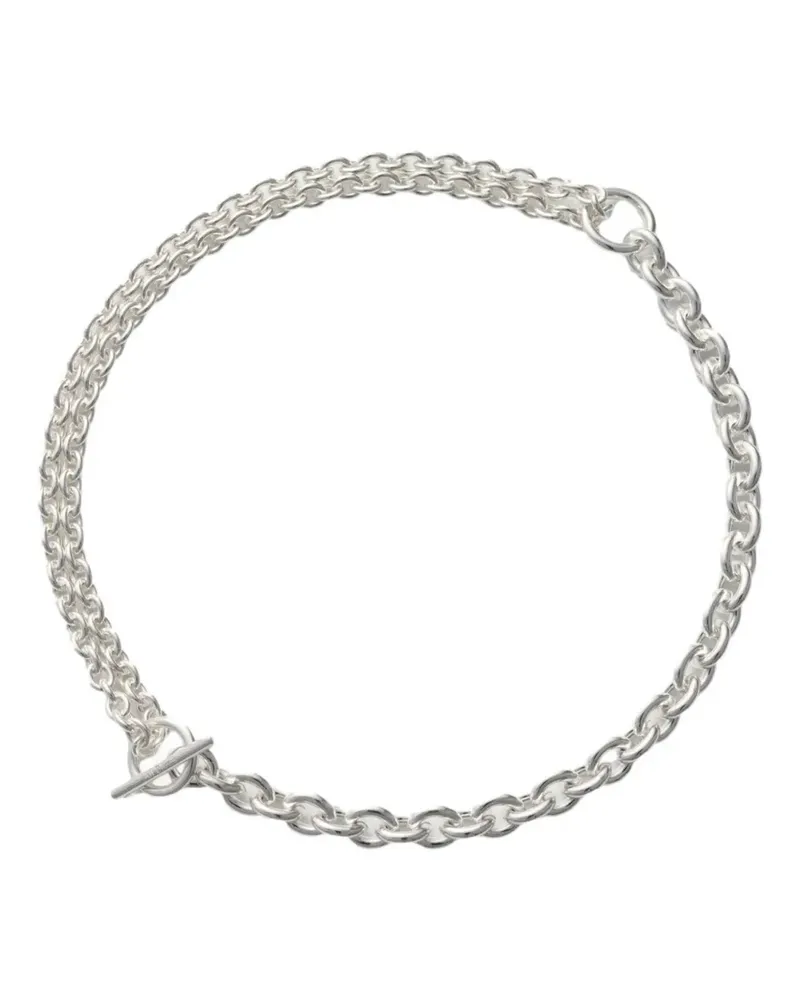 ALL BLUES double-chain necklace - Silber Silber